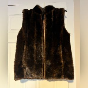 Donna Salyers faux fur vest